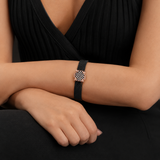 Obsidian Shine Unisex Diamond Bracelet The Dark Tones Meet Radiant Sparkle — on-model view