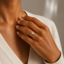 Oranet Spark Band Timeless Glow Solitaire: A Brilliant Expression of Lasting Elegance — on-model view