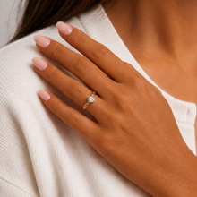 Rosy Horizon Halo Chevron  A Radiant Blend of Elegance and Modern Charm — on-model view