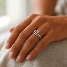 Radiant Eternal Glow Trio Band: A Captivating Fusion of Enduring Grace and Modern Elegance — on-model view