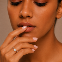 Diamond Engagement Twinkling Tiara Solitaire Ring Radiance Fit for Royalty — on-model view