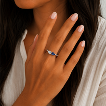 Ocean & Ice Embrace Everlasting Pair Sparkle: A Timeless Tribute to Elegance and Luxury — on-model view