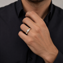 Flicker Shimmer Radiant Solitaire Legacy Ring A Dazzling Symbol of Enduring Elegance — on-model view